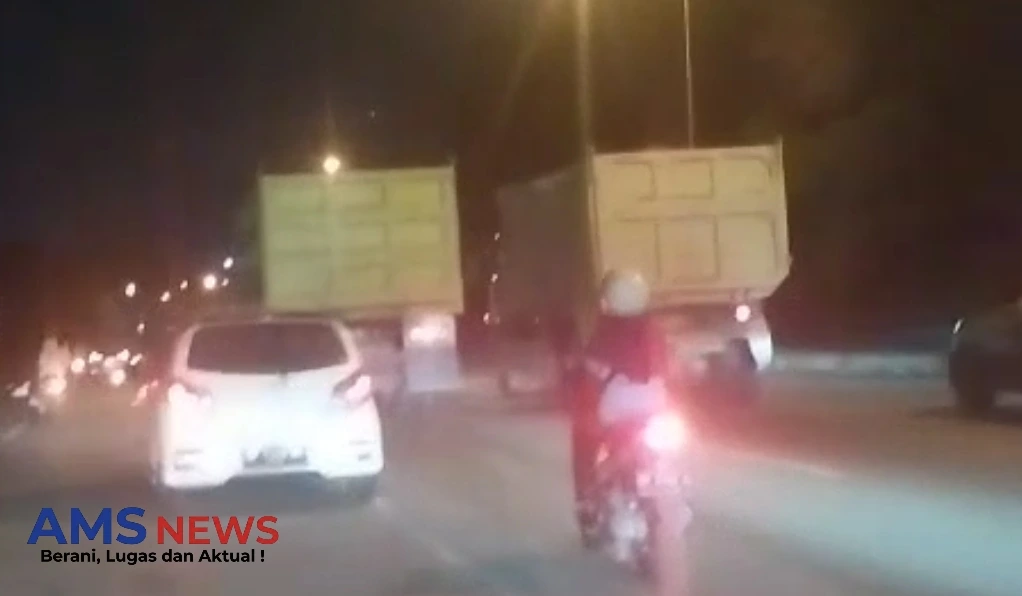 Truk Pengangkut Tanah Tanpa Terpal Masih Melintasi di Jalan Utama Kota Batam, Diduga Langgar Perda